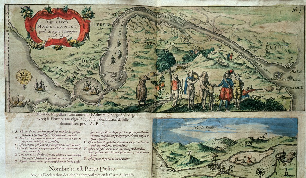 海军上将Joris van Spilbergen的舰队（公元1568-1620）穿越麦哲伦海峡 作者 法语学校