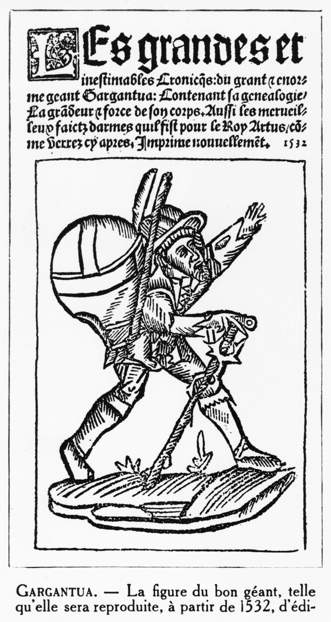 来自Francois Rabelais（1494-1553）的&39;Gargantua&39;的好大人，复制了1532版 作者 法语学校