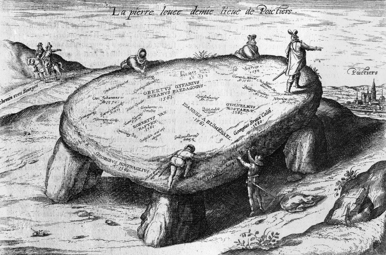 The Lifted Stone，来自&39;Pantagruel&39;的插图作者：Francois Rabelais（1494-1553）1580 作者 法语学校