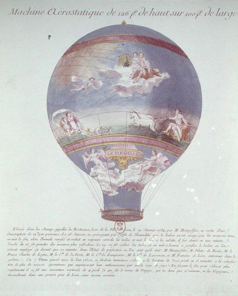 1784年1月19日，里昂的蒙哥尔菲兄弟气球实验，1784年 作者 法语学校