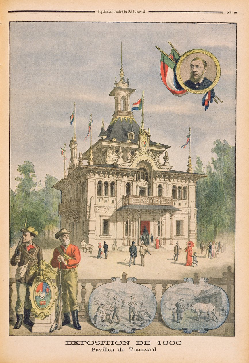 巴黎1900年世界博览会上的德兰士瓦馆，“Le Petit Journal”的插图，补充说明，1900年3月25日 作者 法语学校