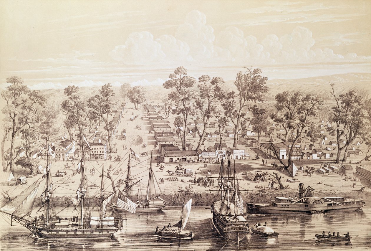 萨克拉门托镇，1820年 作者 法语学校