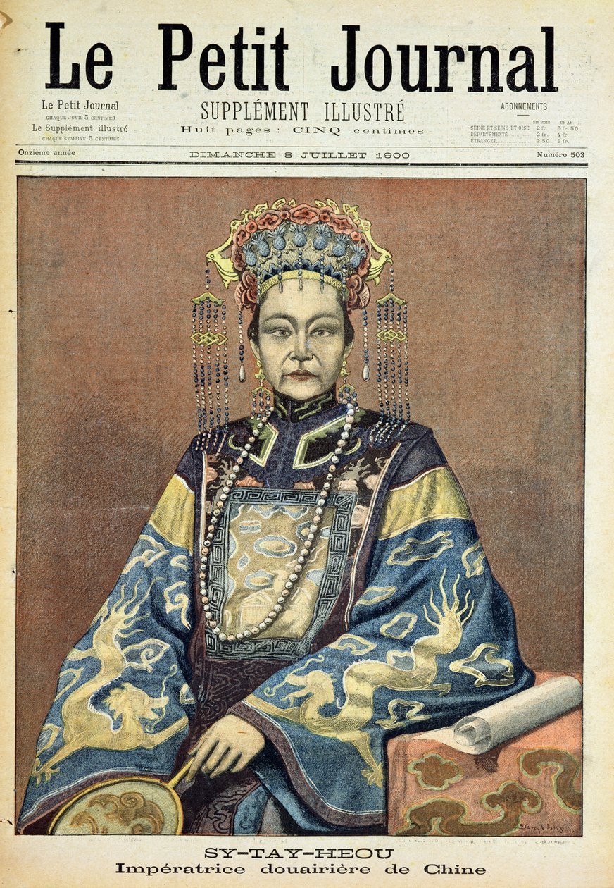 Tz&39;U-Hsi（1835-1908）中国皇太后，来自&39;Le Petit Journal&39;，1900年7月8日 作者 法语学校