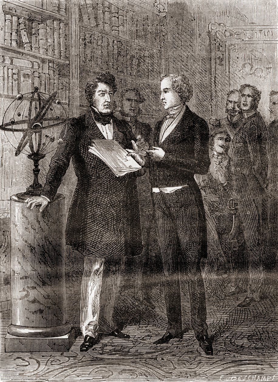 Urbain Jean Joseph Le Verrier，右翼，在1846年从Les Merveilles de la Science，酒吧发现海王星后，离开，在法国巴黎的Tuilleries离开，离开了。 作者 法语学校