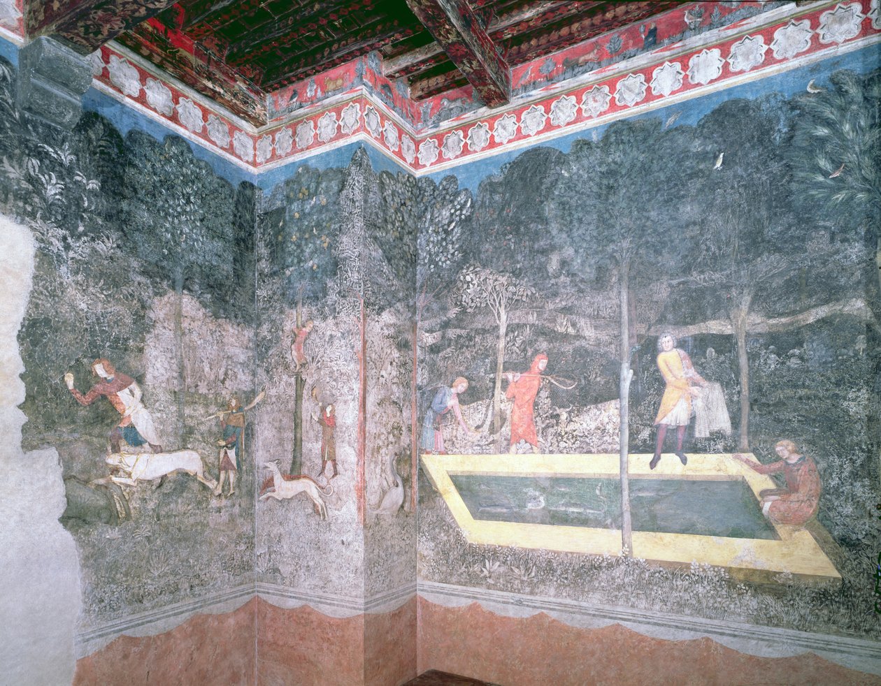 雄鹿屋的视图，1343 作者 法语学校