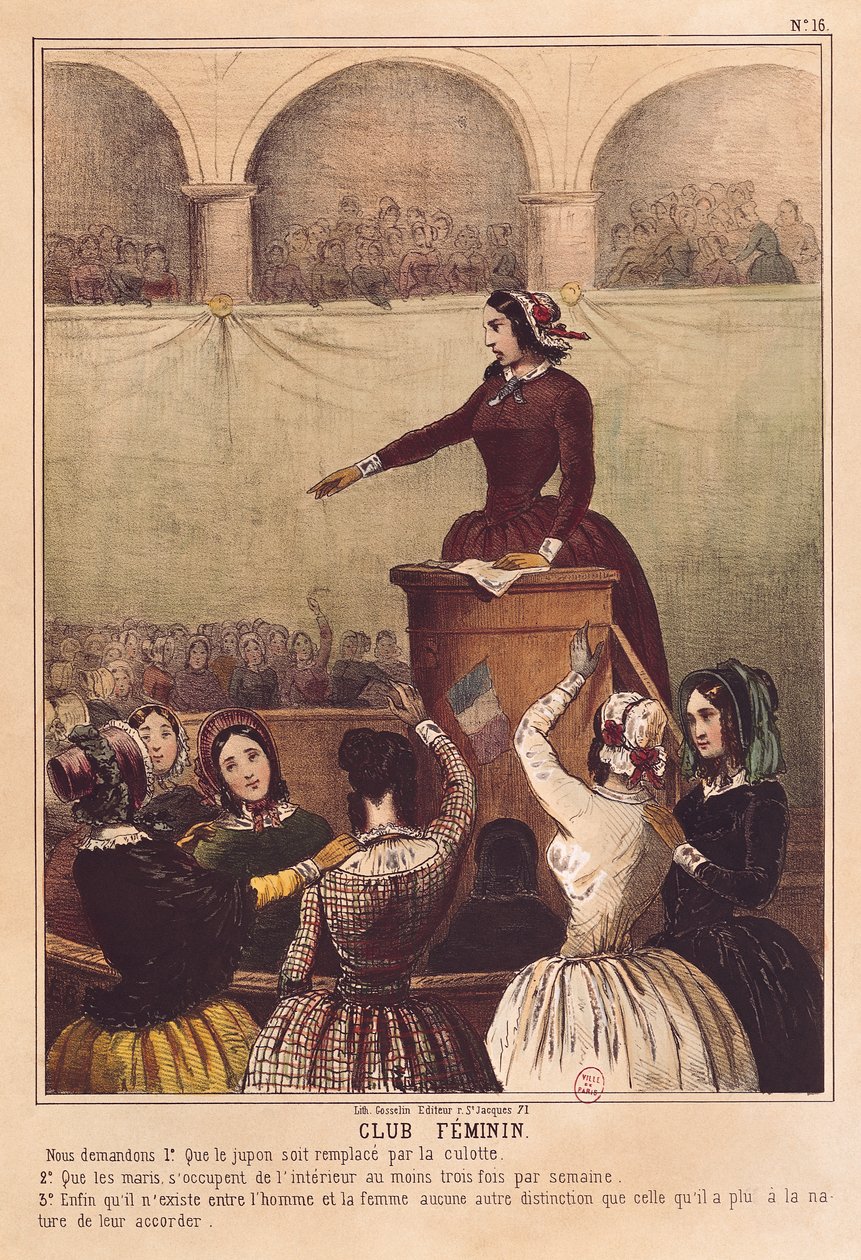 女子俱乐部，c.1848 作者 法语学校