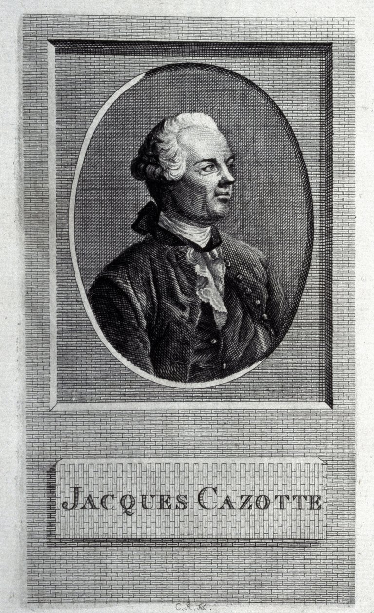作者肖像雅克·卡佐特（Jacques Cazotte）1720-1792 作者 法国大师