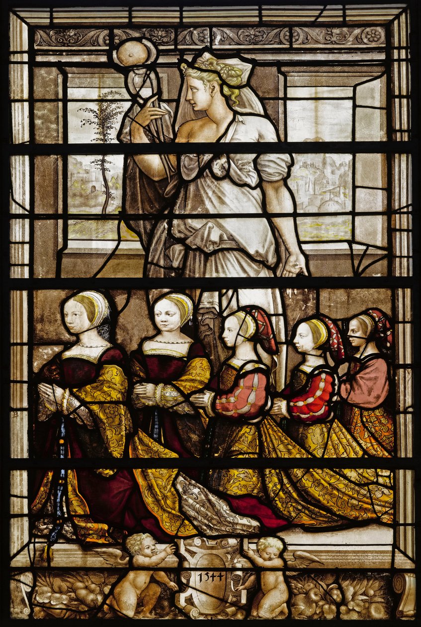 1493-1567年的Anne de Montmorency和1544年的Savoy的Madeleine的女儿肖像1510-1586年 作者 法国大师