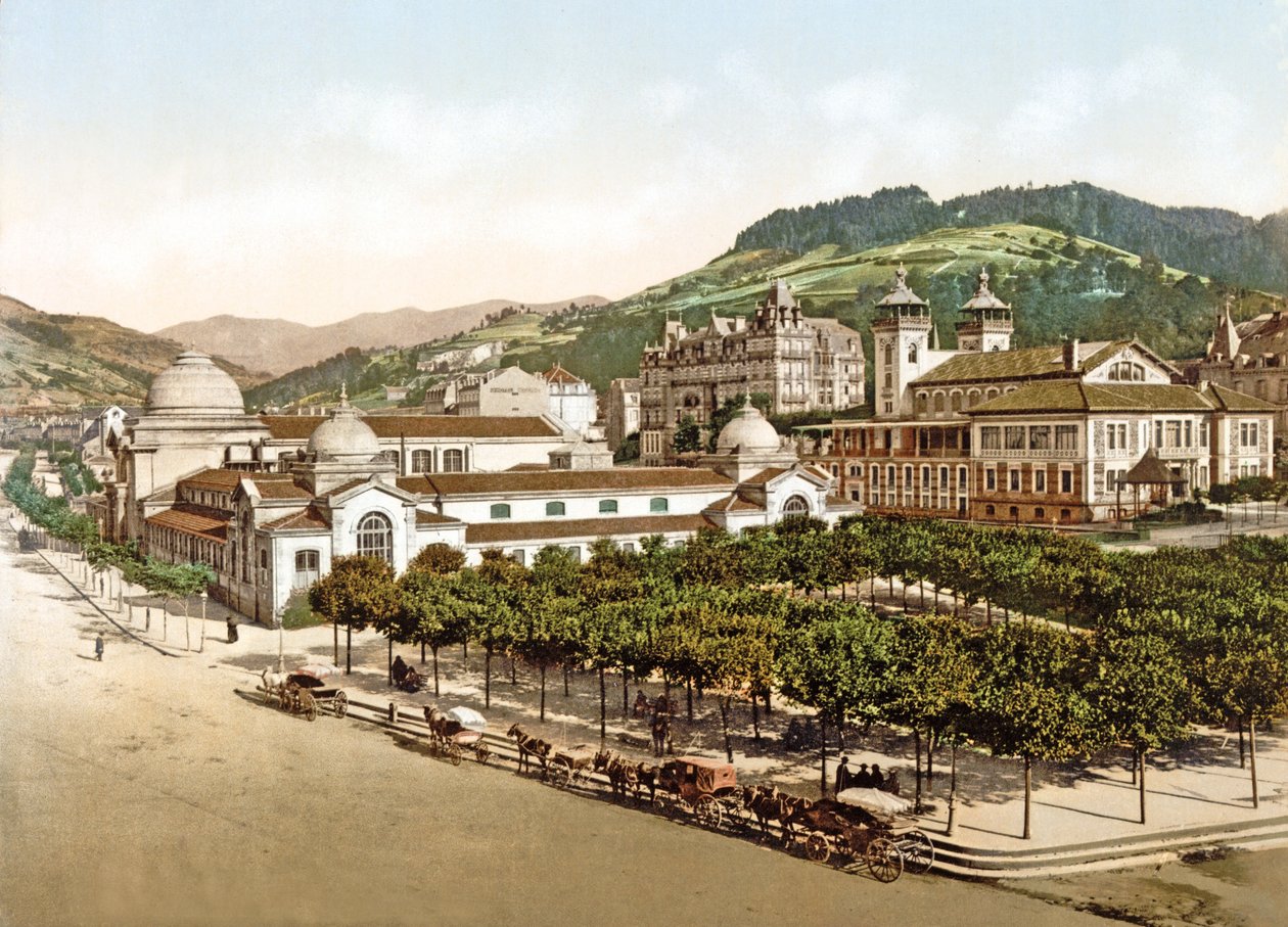 赌场和浴场，La Bourboule，法国，酒吧。 1890-1900 作者 法国摄影师