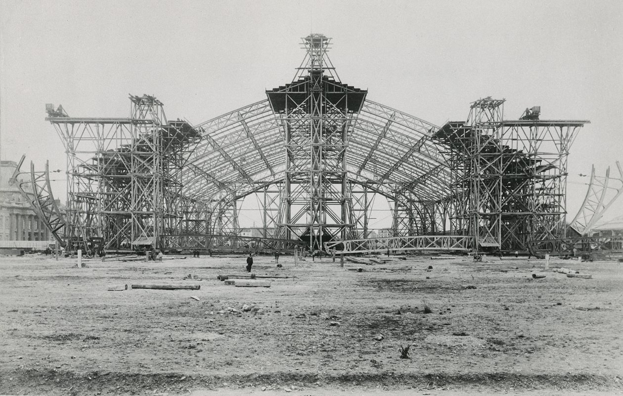 1889年世界博览会Galerie des Machines的建造 作者 法国摄影师