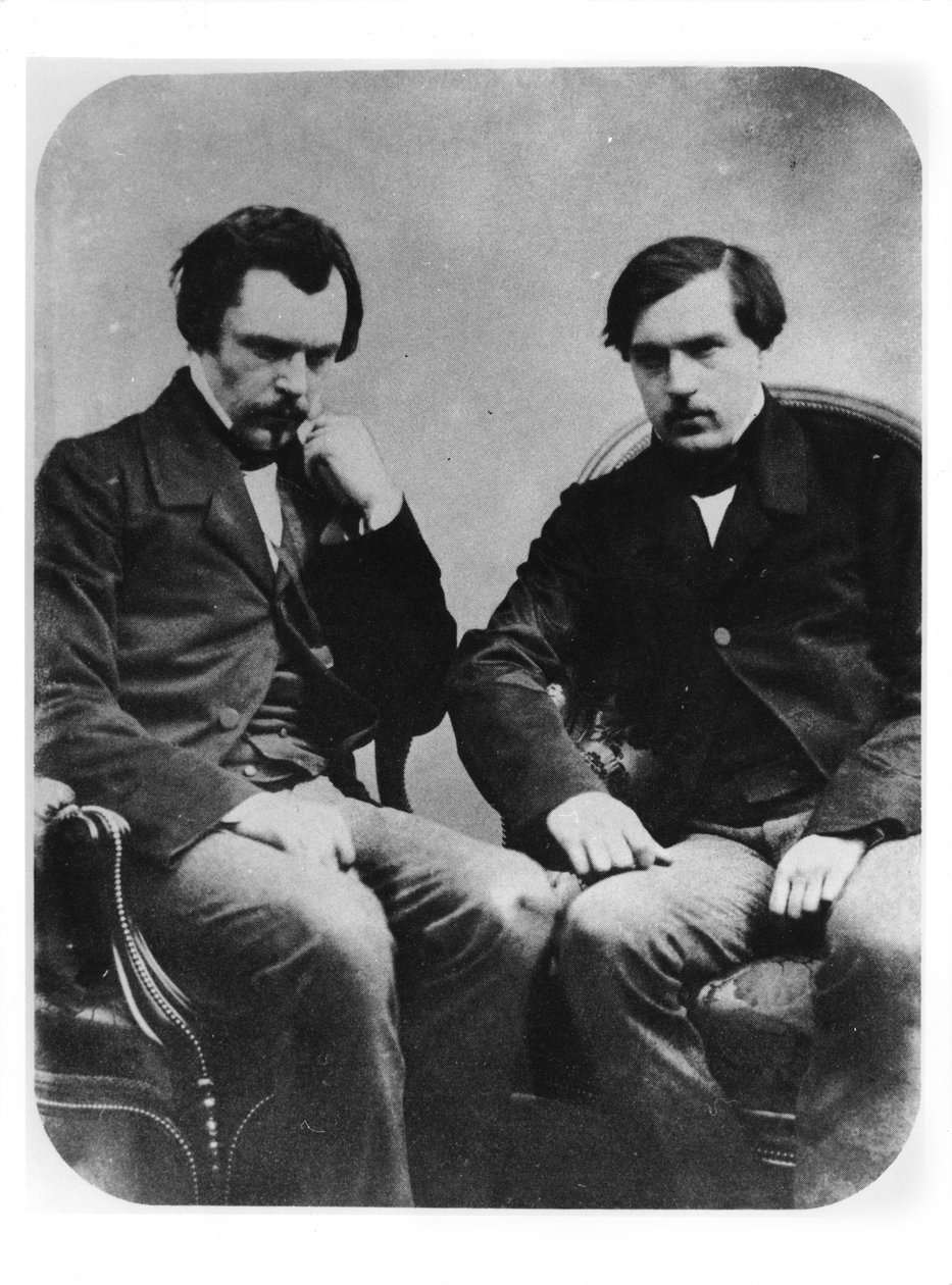 Goncourt的Edmond Louis Antoine Huot（1822-96）和Goncourt的Jules Alfred Huot（1830-70）（daguerreotype） 作者 法国摄影师