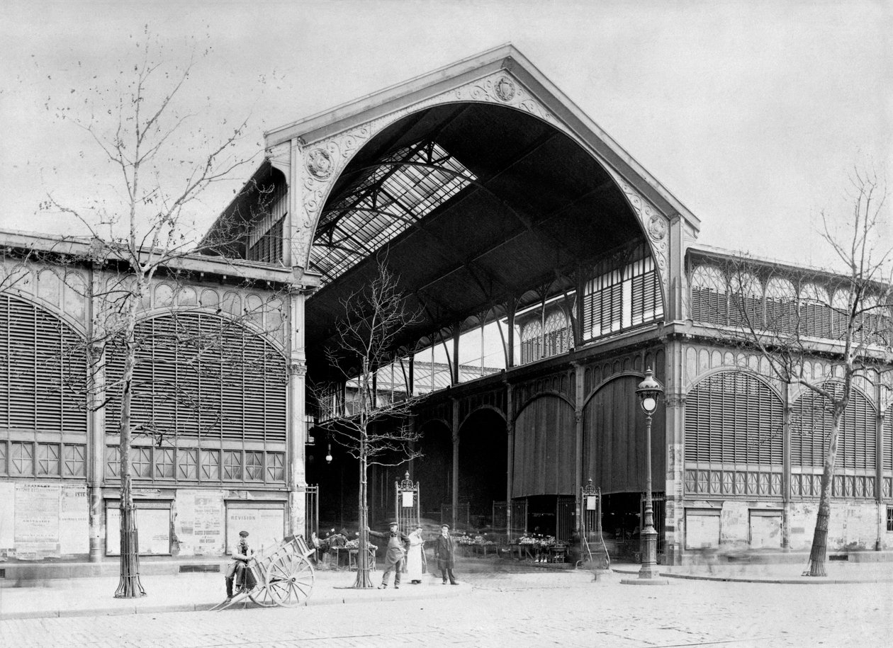 进入巴黎Les Halles中央市场的亭子，c.1900 作者 法国摄影师