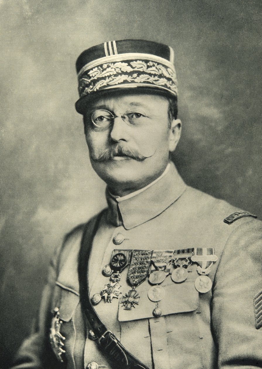 让·玛丽·德古特 (Jean Marie Degoutte) 将军（1866-1938 年），20 世纪（照片） 作者 法国摄影师