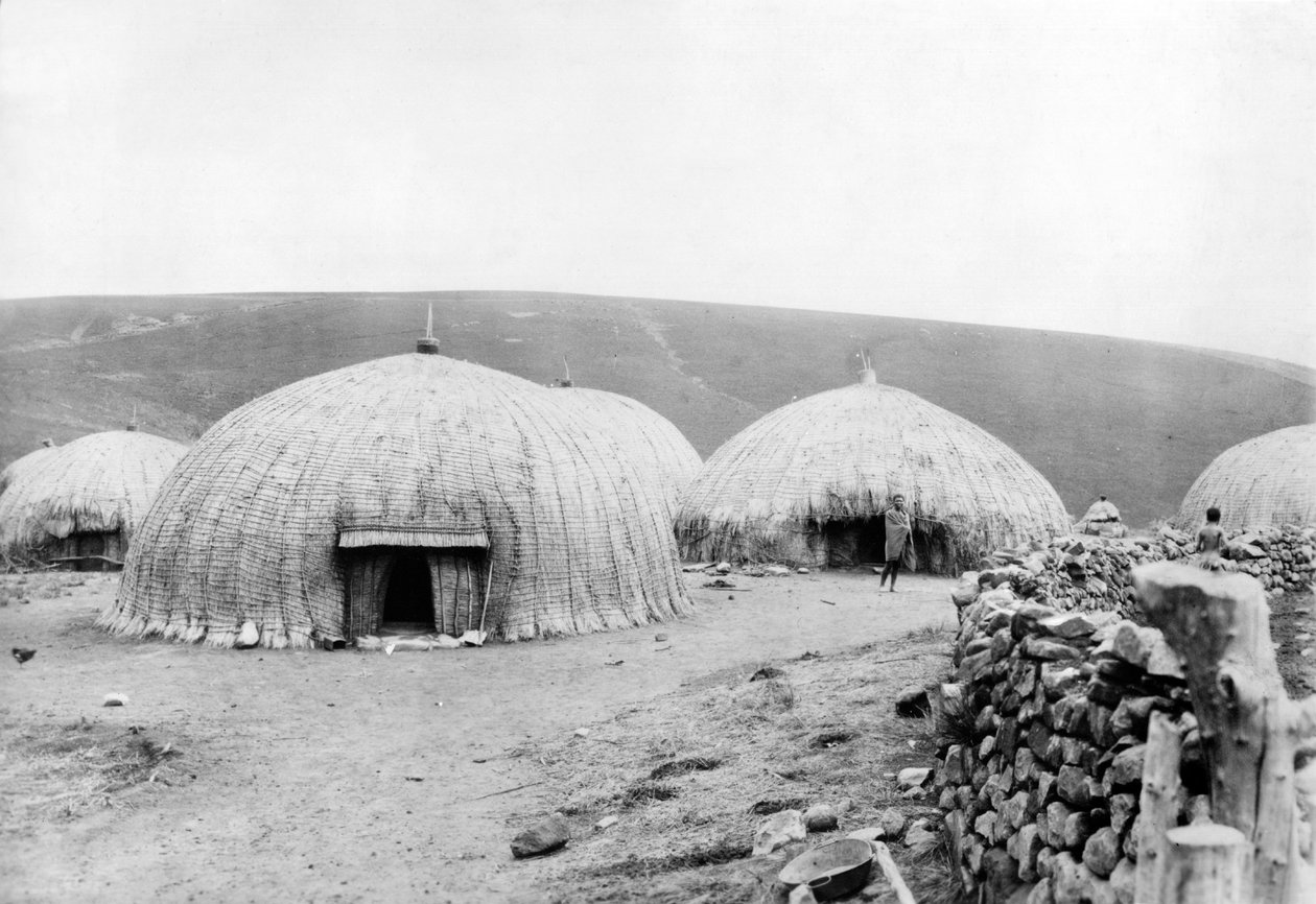 Kaffir Huts，南非，c.1914 作者 法国摄影师