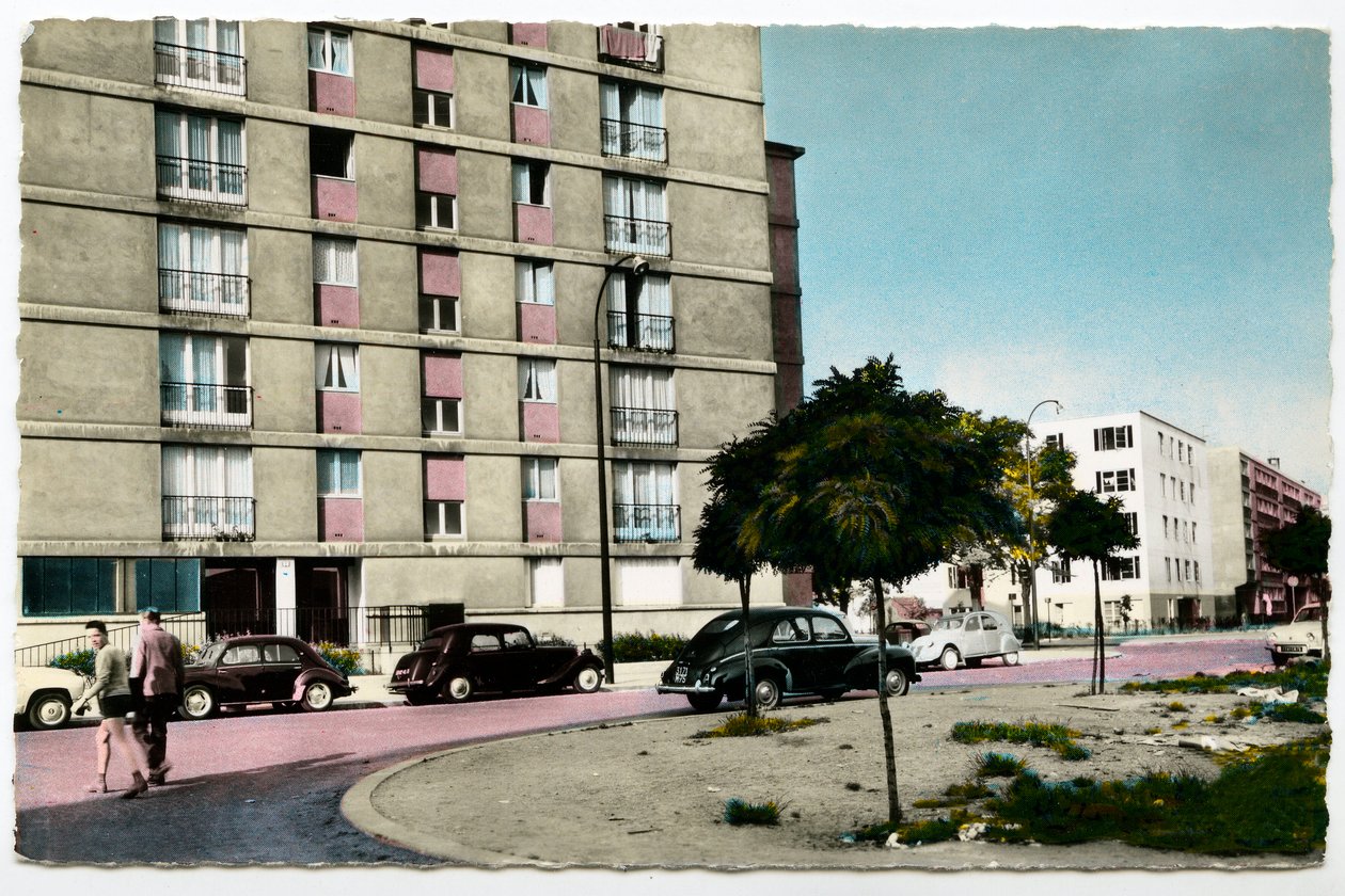 1960年代的巴黎郊区城市：法兰西岛大区塞纳圣丹尼斯的奥伯维利耶尔新楼 作者 法国摄影师