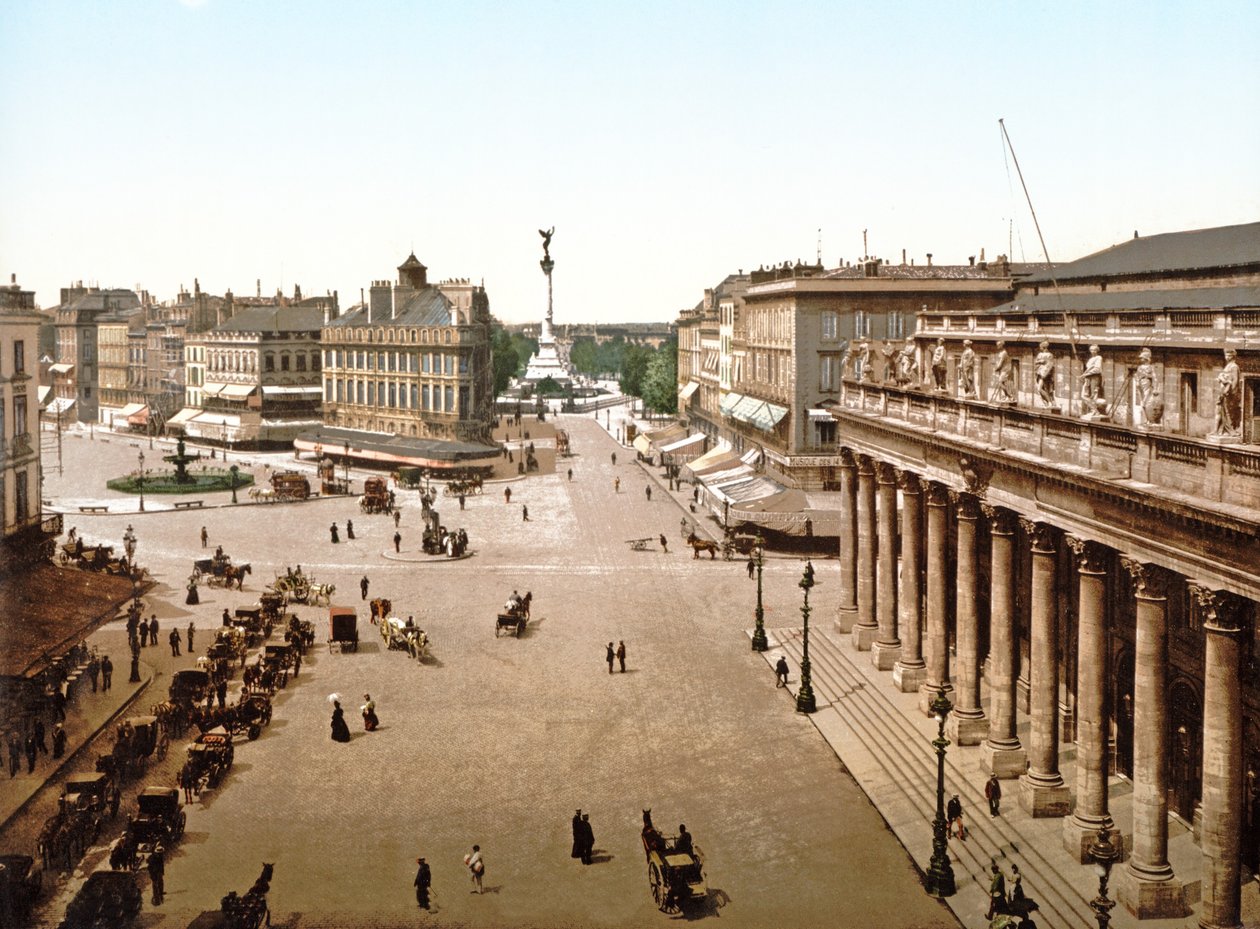 Place de la Comedie，波尔多，1890-1900 作者 法国摄影师