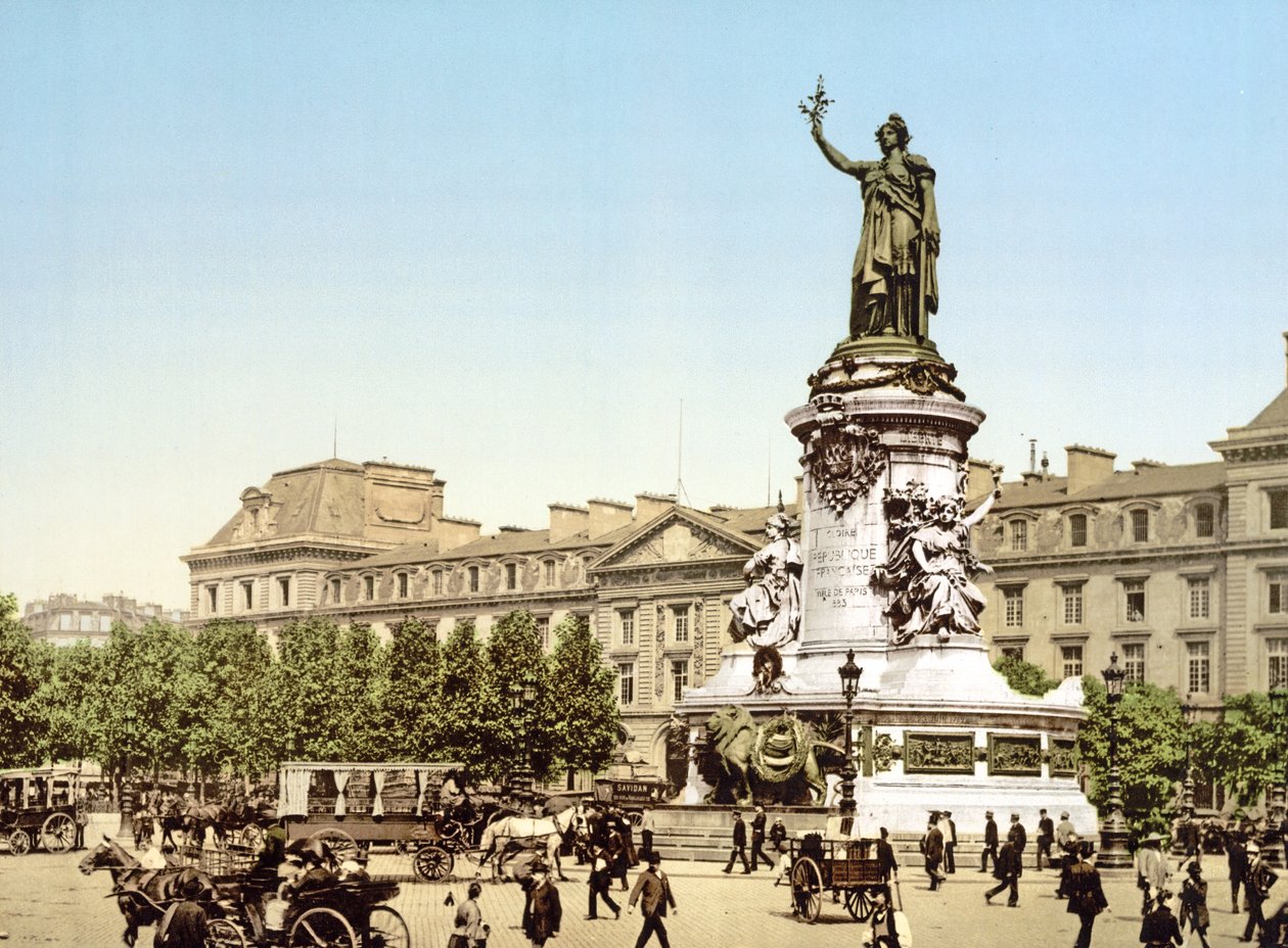 Place de la Republique，巴黎，酒吧。 1900 作者 法国摄影师