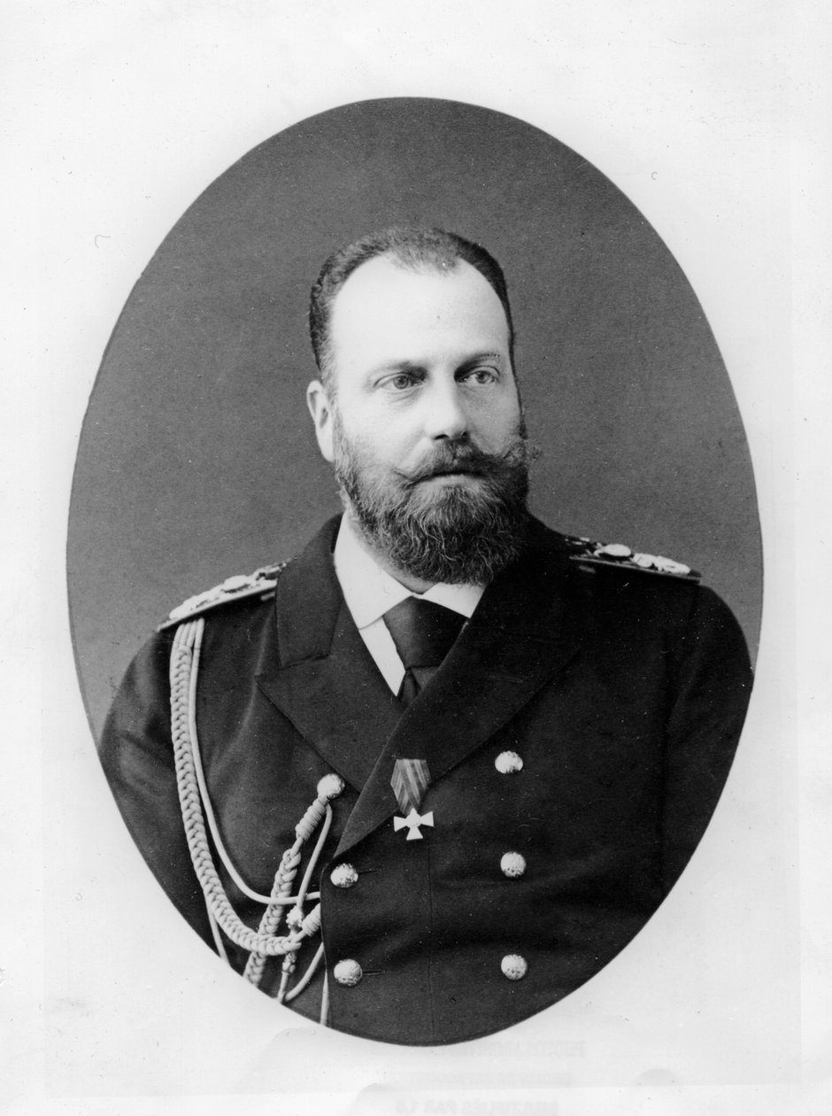 Alexis Alexandrovitch Romanov，俄罗斯大公的肖像 作者 法国摄影师
