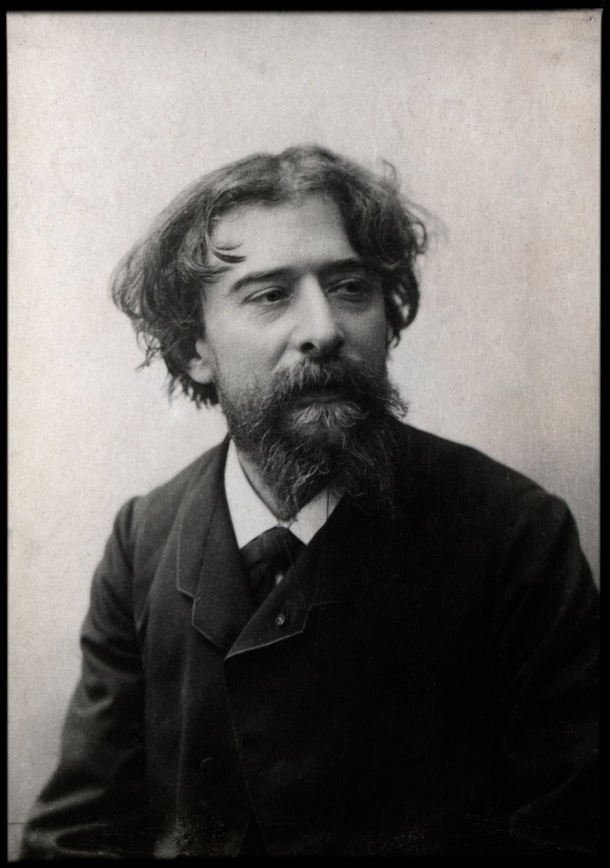 法国小说家Alphonse Daudet（1840-1897）的肖像。 作者 法国摄影师