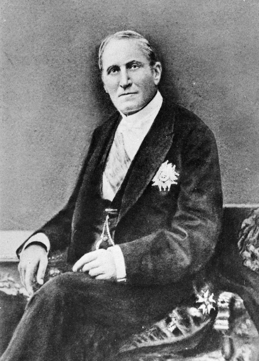 男爵George Eugene Haussmann的肖像（1809-91），巴黎男爵奥斯曼回忆录，Victor Havard出版社，1889年 作者 法国摄影师