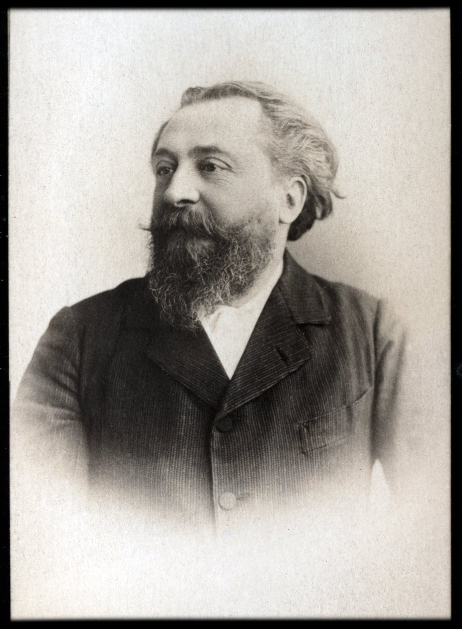 法国诗人Catulle Mendes（1841-1909）的肖像。 作者 法国摄影师