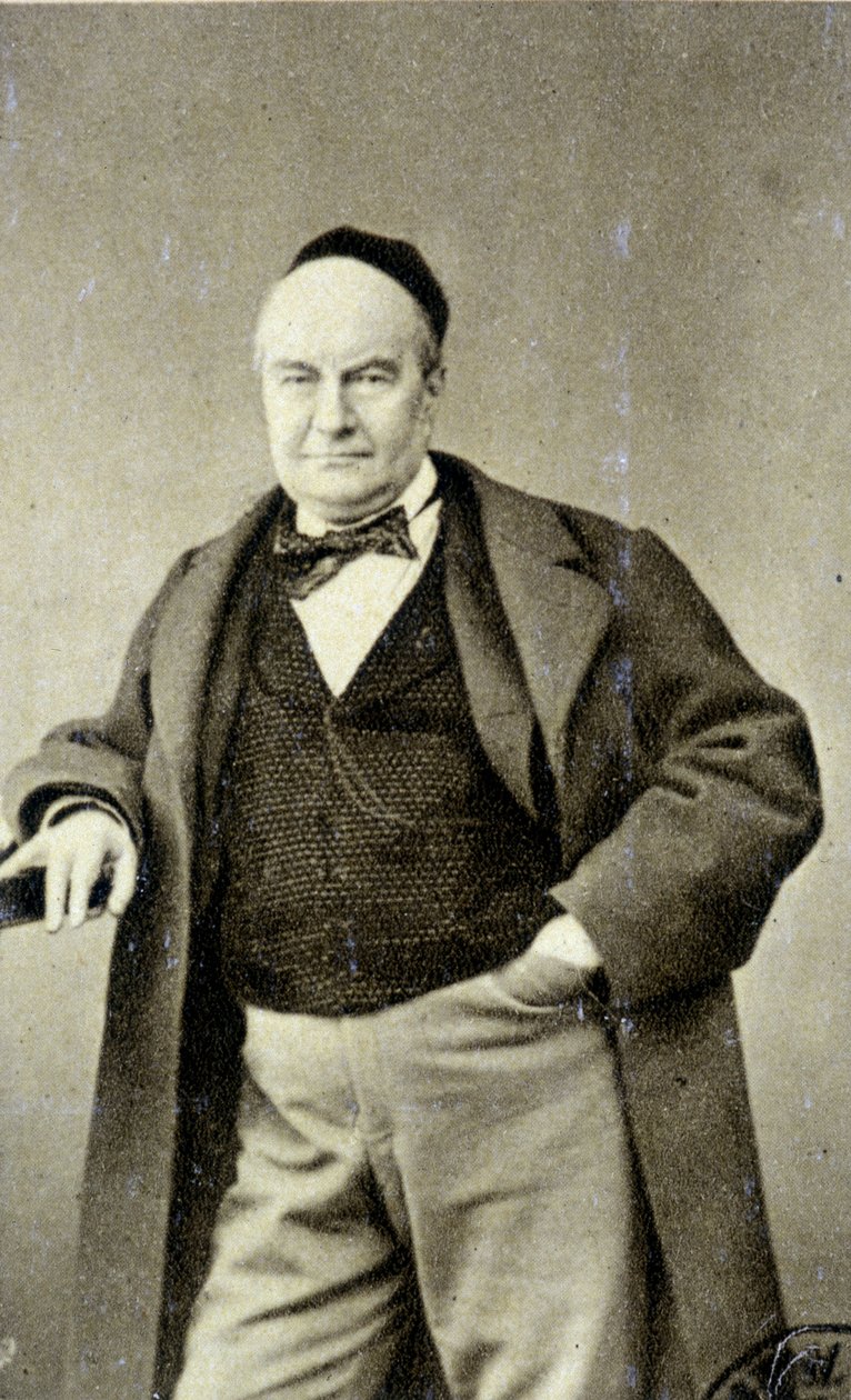 查尔斯-奥古斯丁-圣伯夫（1804 - 1869）（Sainte-Beuve）的画像，作家、记者和文学评论家。 作者 法国摄影师