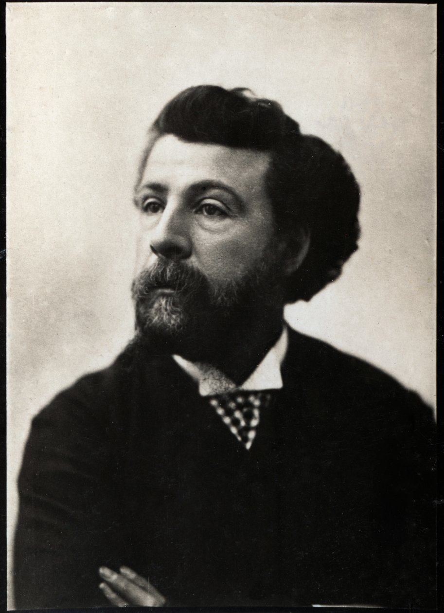 Edouard Pailleron（1834-1899）的肖像，法国诗人和剧作家。 作者 法国摄影师