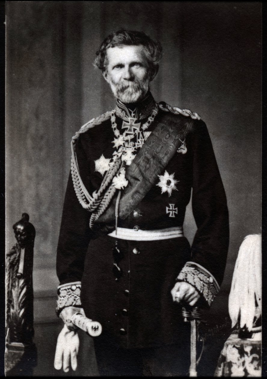 Edwin Baron von Manteuffel（1809-1895）的画像，德国陆军元帅。 作者 法国摄影师