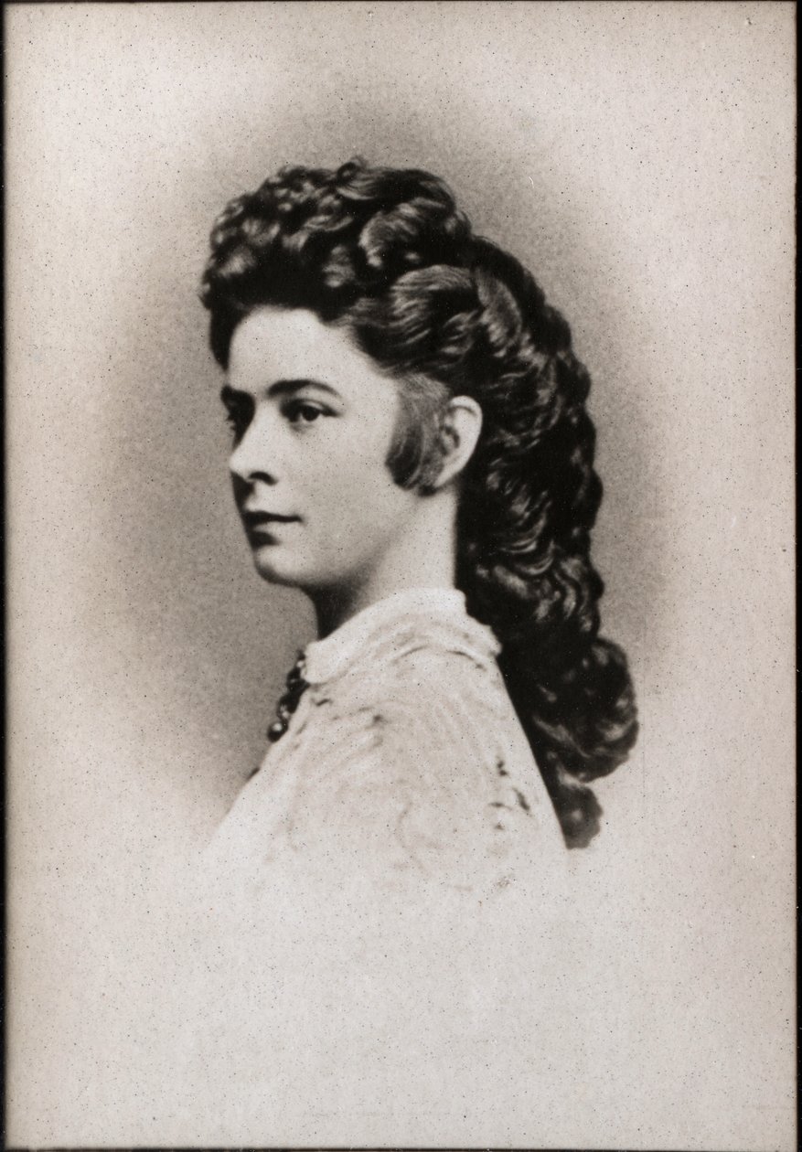 奥地利伊丽莎白的肖像称为Sissi（1837-1898），奥地利皇后和匈牙利女王的配偶。 作者 法国摄影师