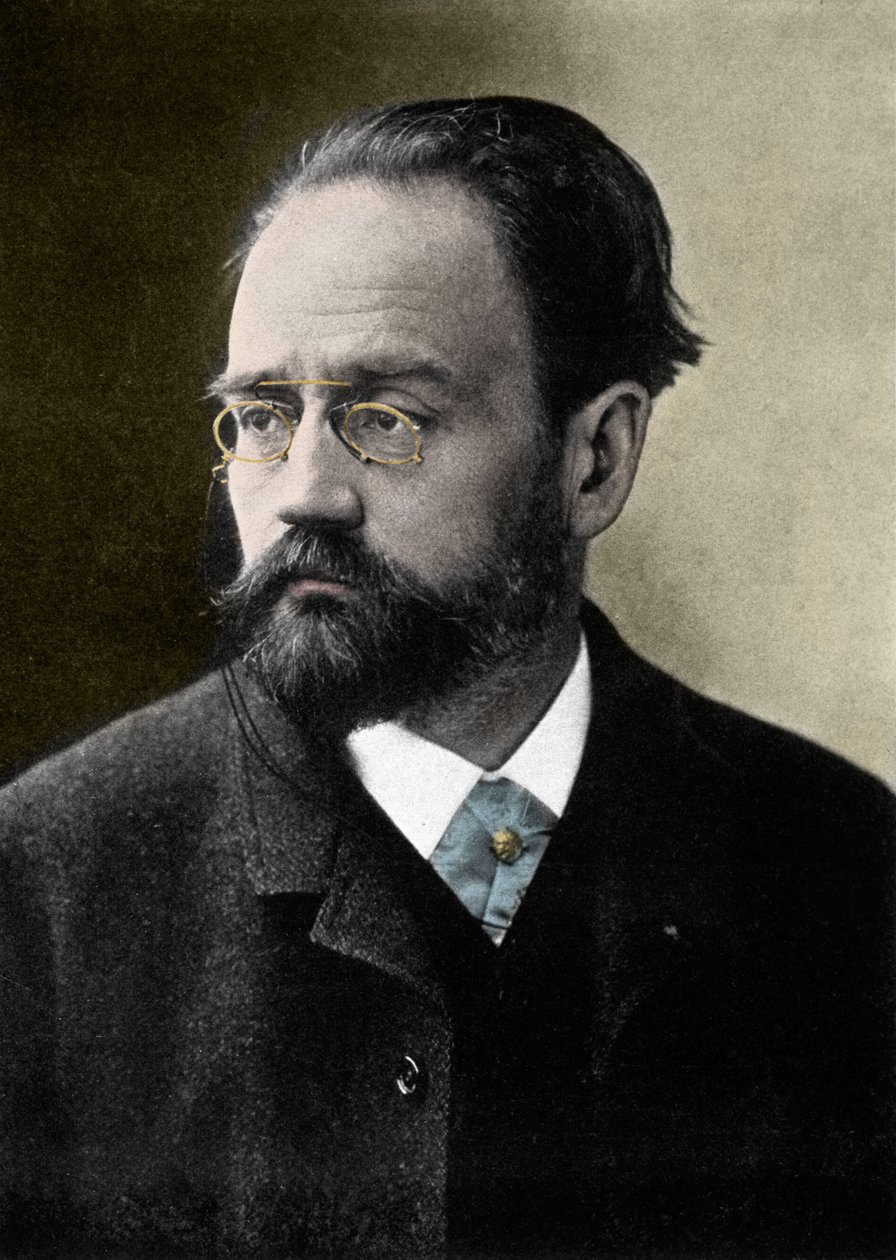 埃米尔·左拉（Emile Zola，1840-1902）法国作家的肖像。 作者 法国摄影师