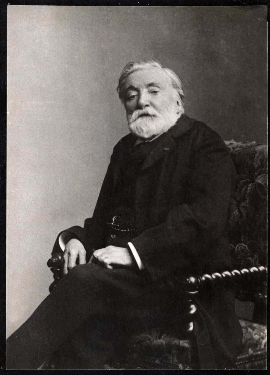 斯蒂芬查尔斯亨利的肖像，博尔尼的子爵（1825-1901），法国诗人和剧作家。 作者 法国摄影师
