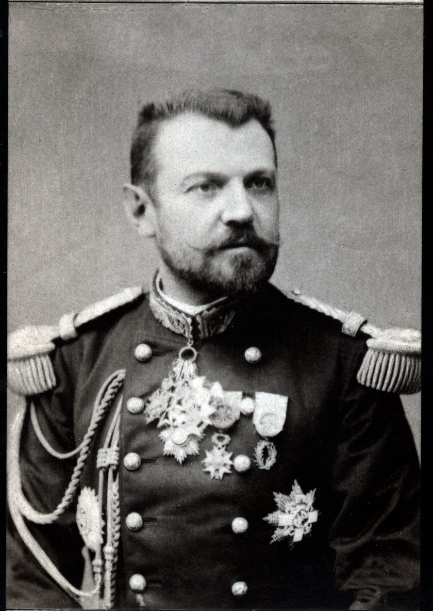 Henri Joseph Brugere（1841-1918）的肖像，法国将军。 作者 法国摄影师