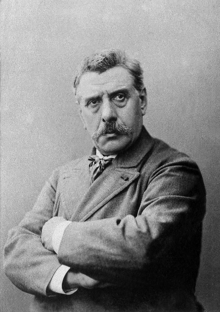 Jean Joseph Alexandre Falguiere（1831-1900）的肖像，巴黎美术学院雕塑教授。 作者 法国摄影师