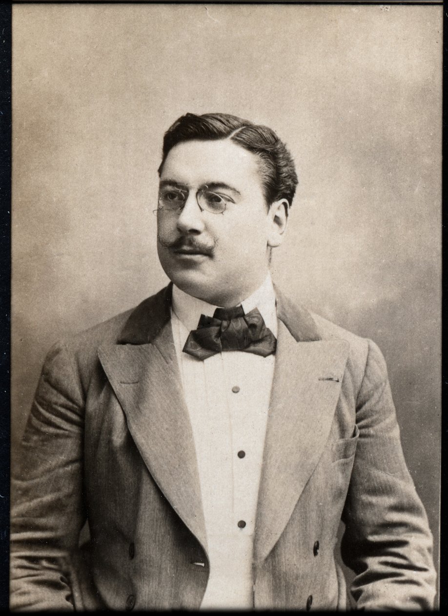 Leon Xanrof（1867-1953）的肖像，法国剧作家和词曲作者。 作者 法国摄影师