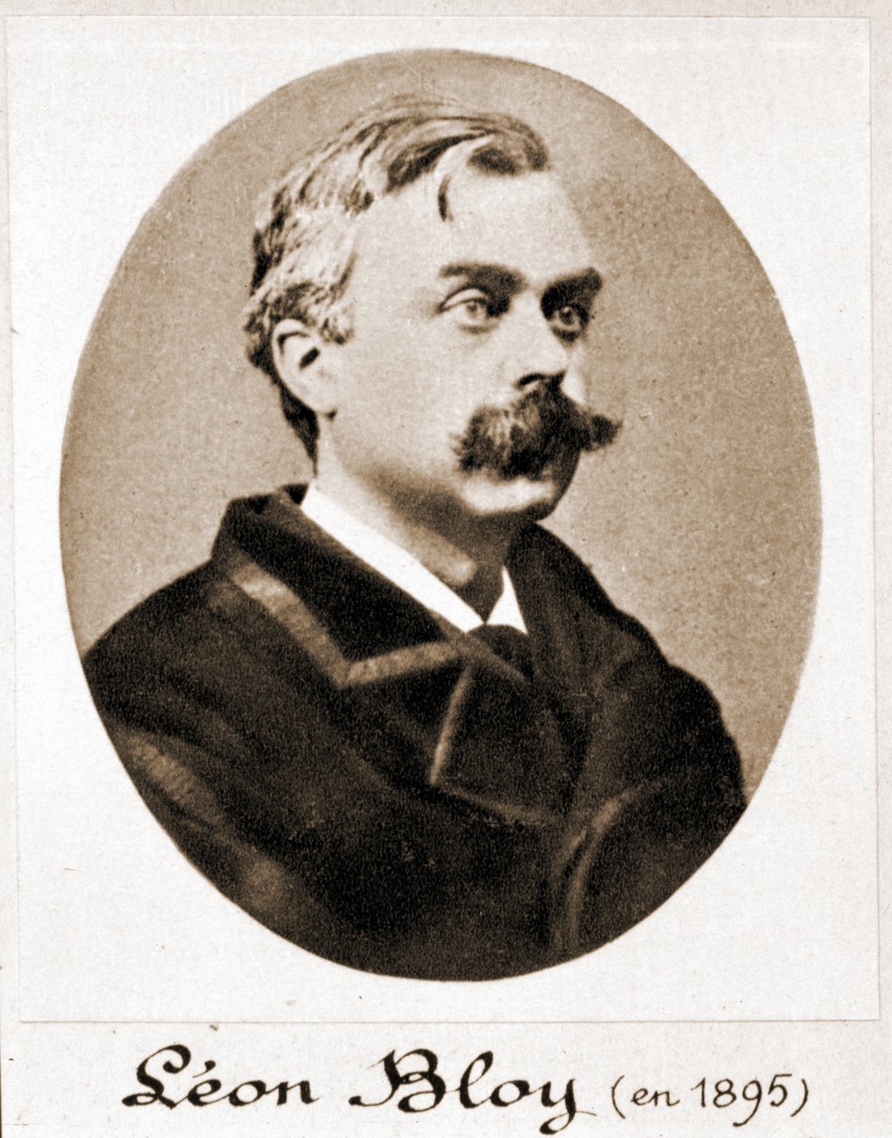 法国作家Léon Bloy（1846 - 1917）的肖像。1895 作者 法国摄影师