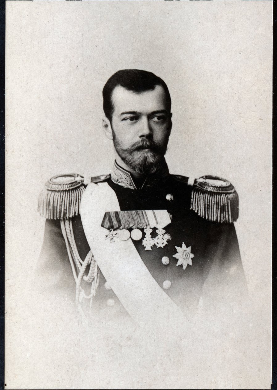 俄罗斯的尼古拉斯二世（1868-1918），俄罗斯皇帝的画像。 作者 法国摄影师