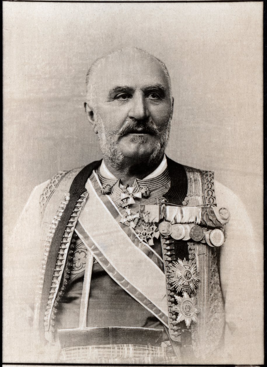 Nicolas 1er（1841-1921），黑山王子的肖像。 作者 法国摄影师