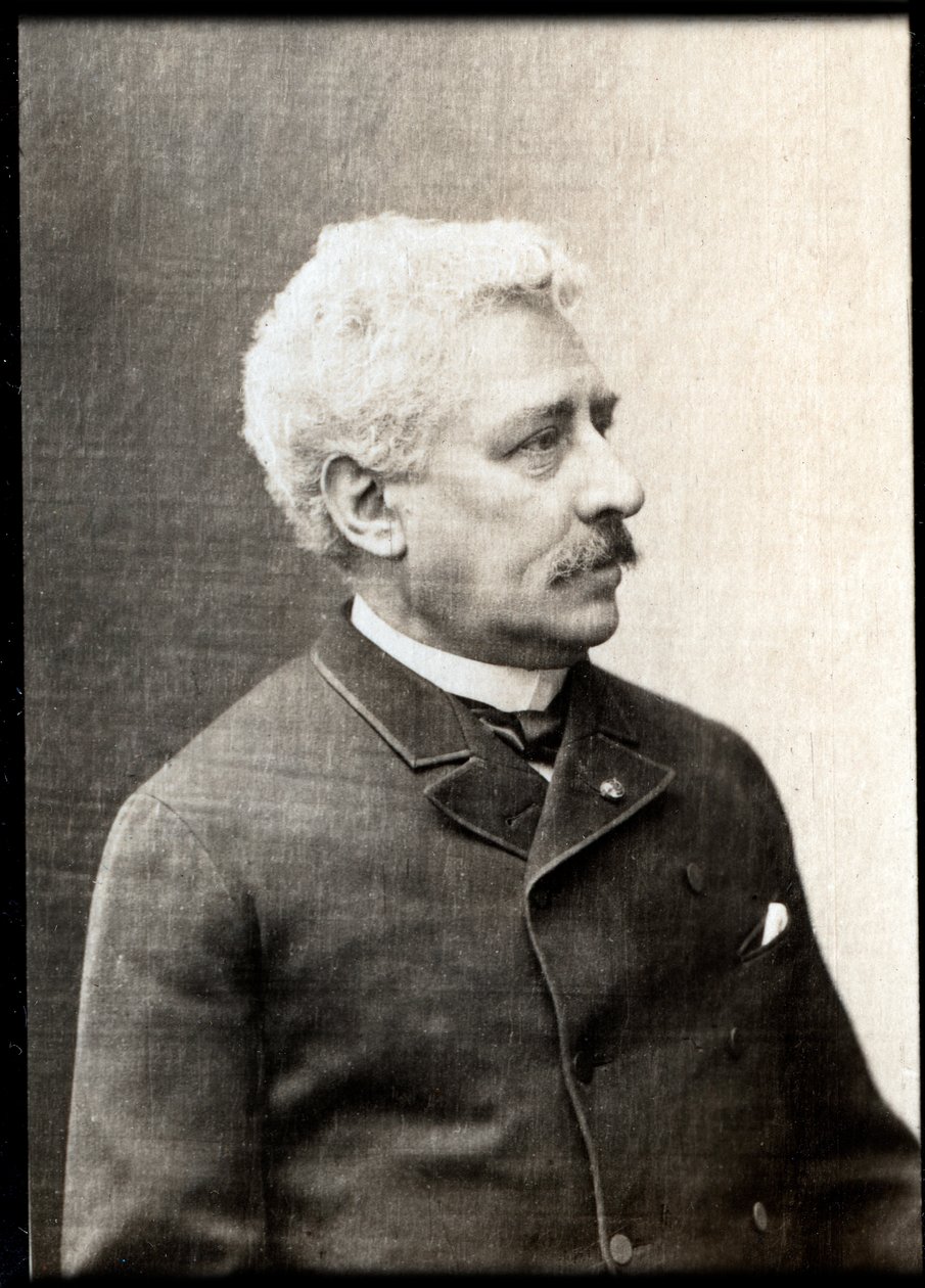 Olivier Metra（1830-1889）的肖像，法国指挥家和作曲家。 作者 法国摄影师