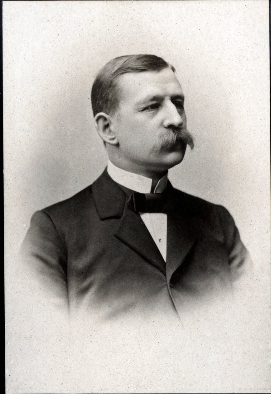 Salomon August Andree（1854-1897）的肖像，瑞典工程师，物理学家，航空和极地探险家。 作者 法国摄影师