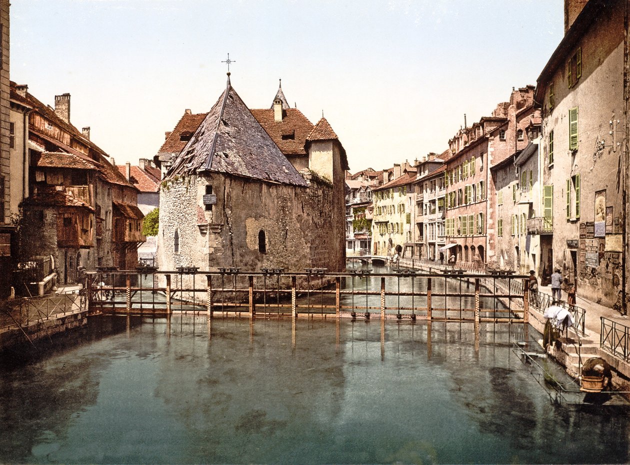 Thiou运河上的群岛宫殿，阿讷西，1890-1900 作者 法国摄影师