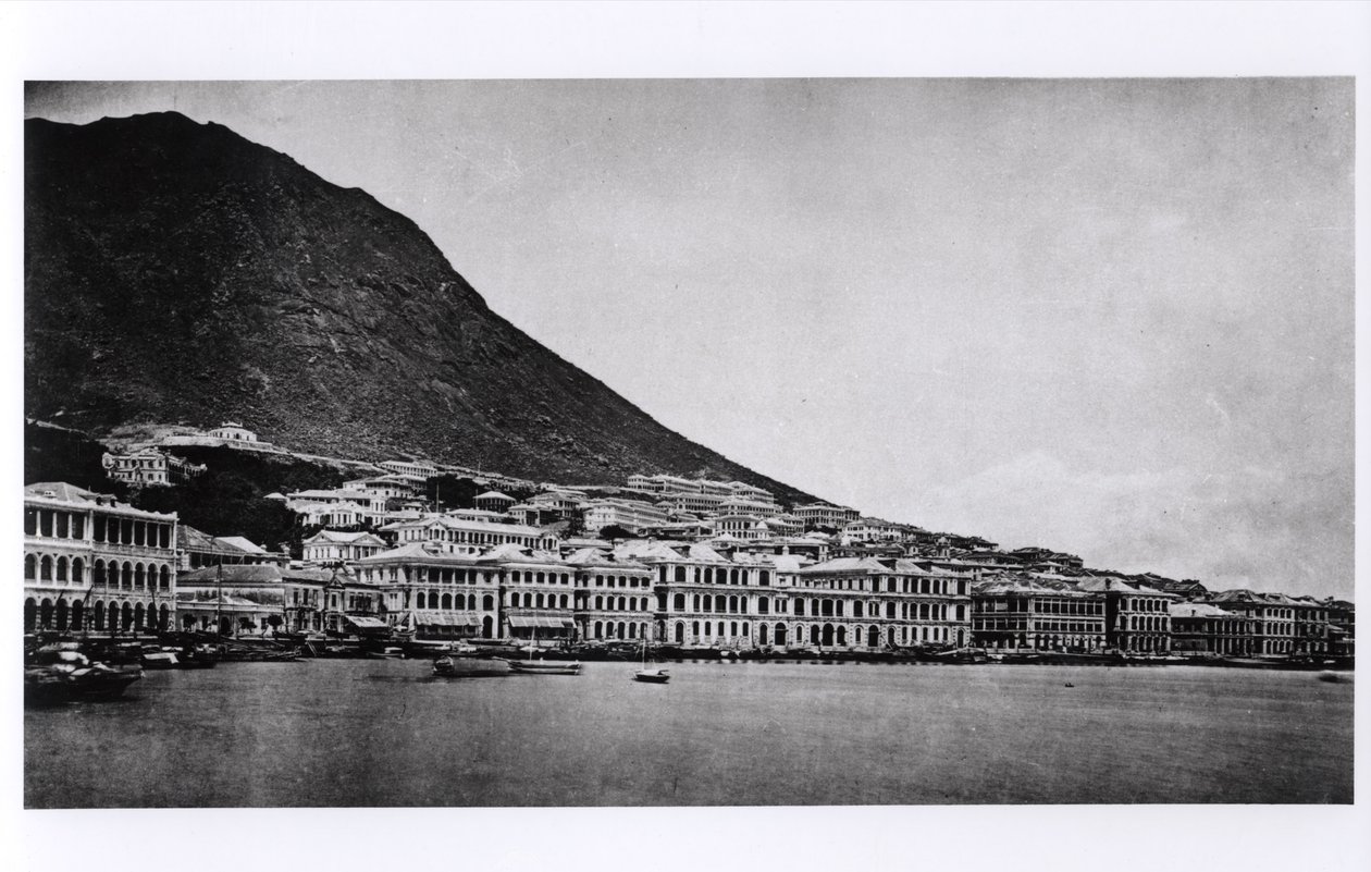 香港的Praya，来自J. Thompson的“中国及其居民的插图”，于1873年出版 作者 法国摄影师