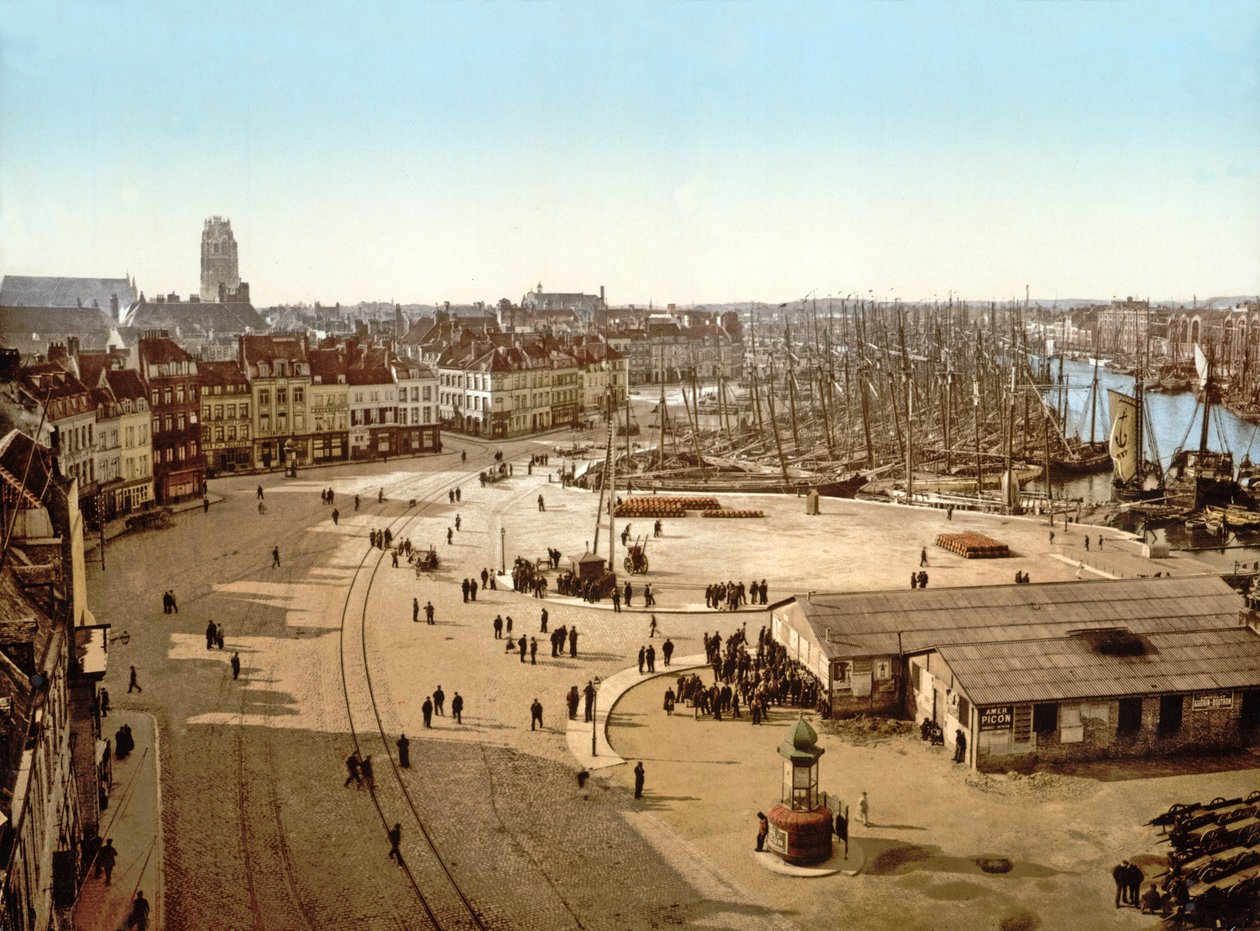 敦刻尔克港口视图，1890-1900 作者 法国摄影师