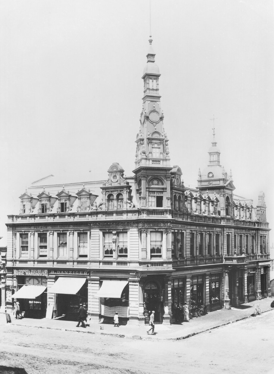 约翰内斯堡的视图，c.1900（bw照片） 作者 法国摄影师