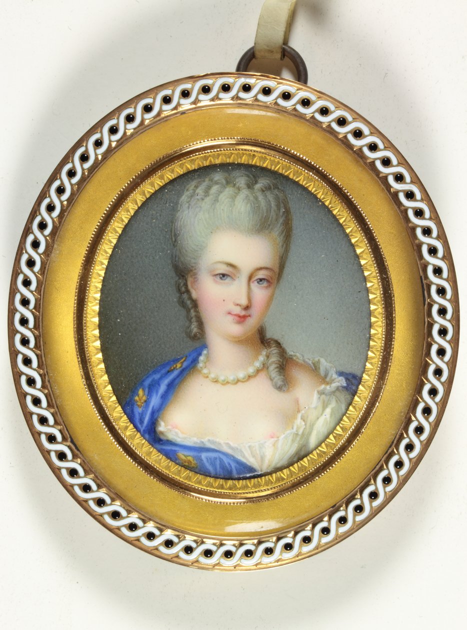 波旁公主，名叫玛丽-路易丝-伊丽莎白·德·奥尔良，Duchesse de Berry（珐琅） 作者 法语学校