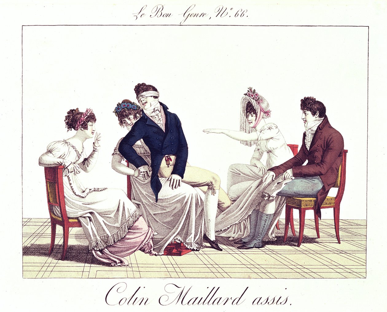 Colin-Maillard（Blind Mans Buff）游戏，电话：1810-20 作者 法语学校
