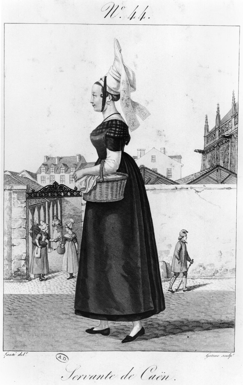 来自卡昂的女仆，1820-30 作者 法语学校