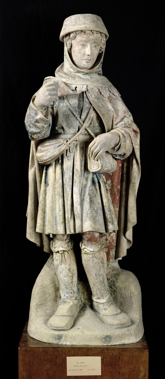 一个农民，c.1500（多彩石） 作者 法语学校