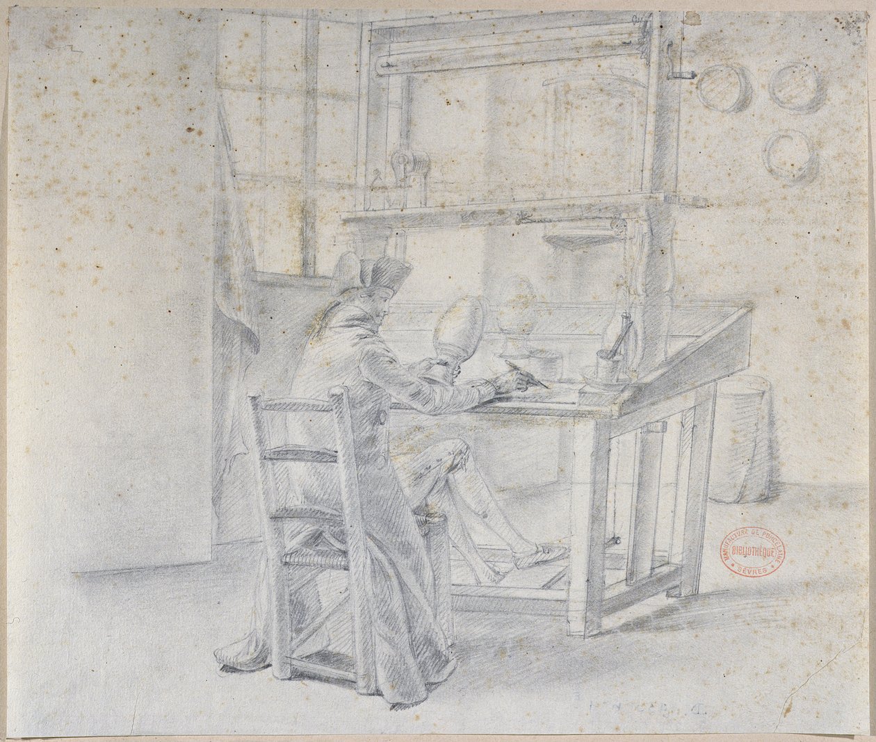 1748年Sevres工厂的瓷器画家 作者 法语学校