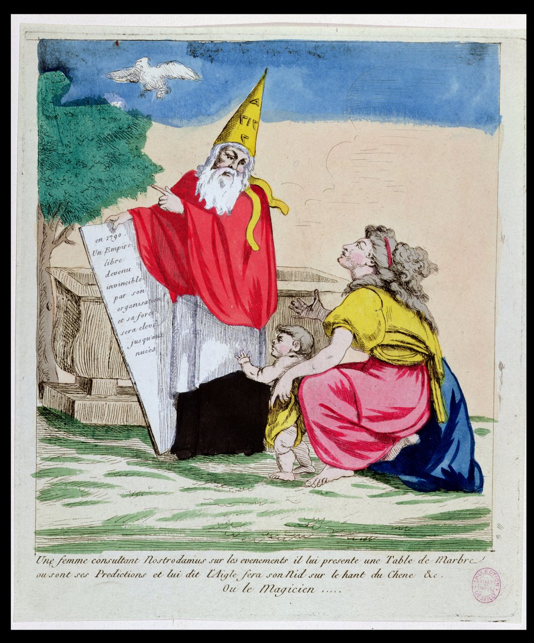 一位妇女咨询Michel Nostradame（诺查丹玛斯）（1503-66）1790年1月 作者 法语学校