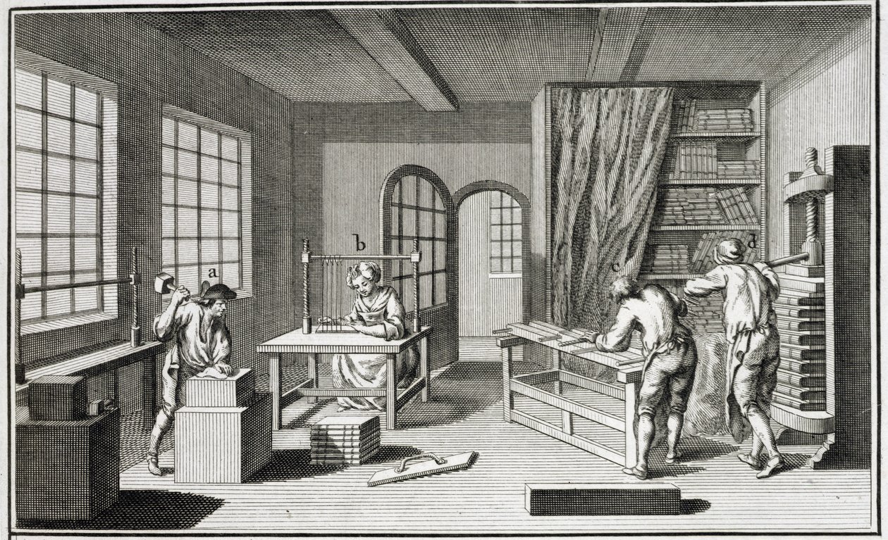 来自Denis Diderot的Encyclopedie des Sciences et Metiers的博彩公司研讨会（1713-84）发表于1770年 作者 法语学校